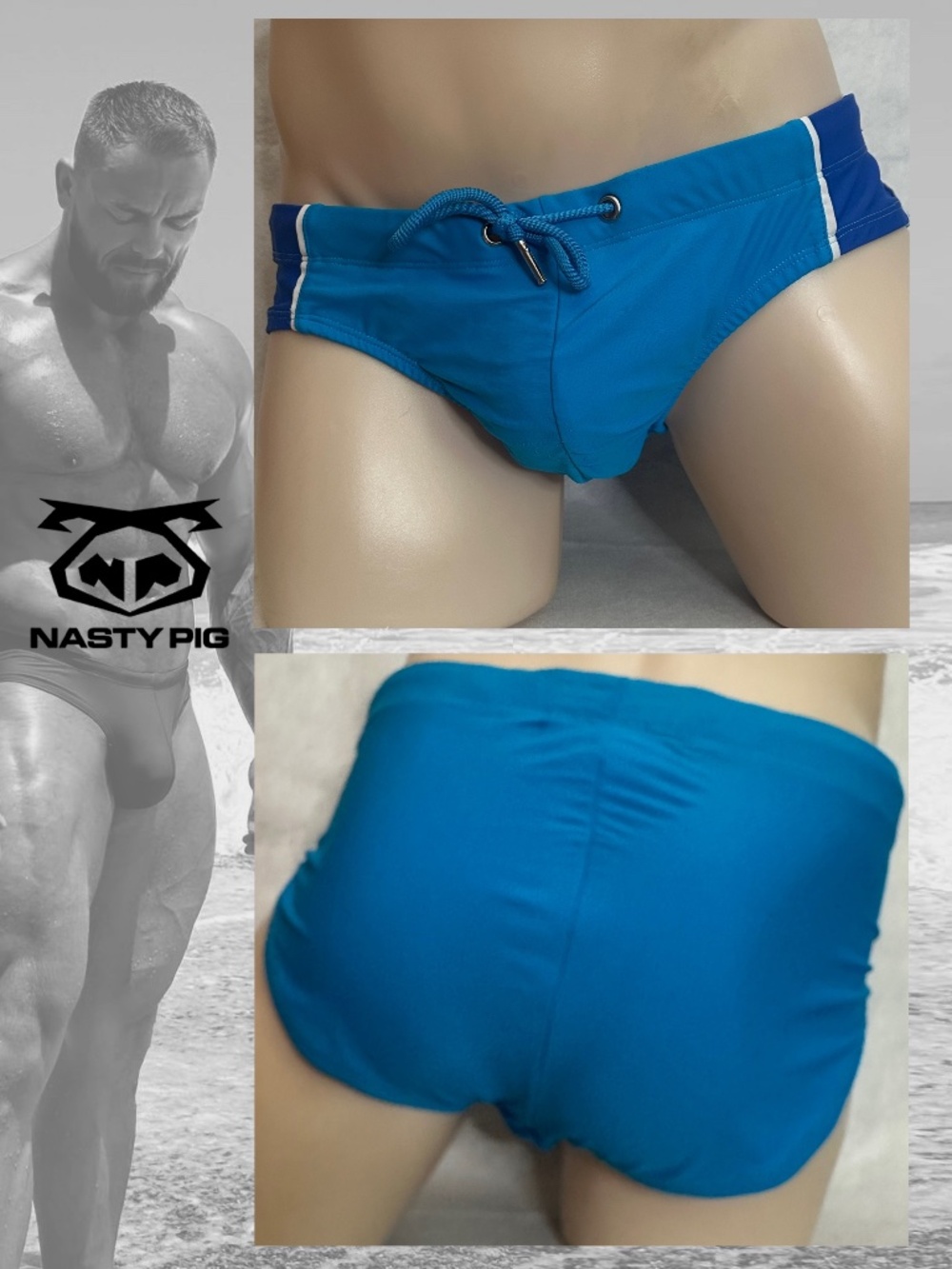 Nasty Pig Swimsuit 38-44" waist Gently worn No size tag 85% polyamide/15% spande
